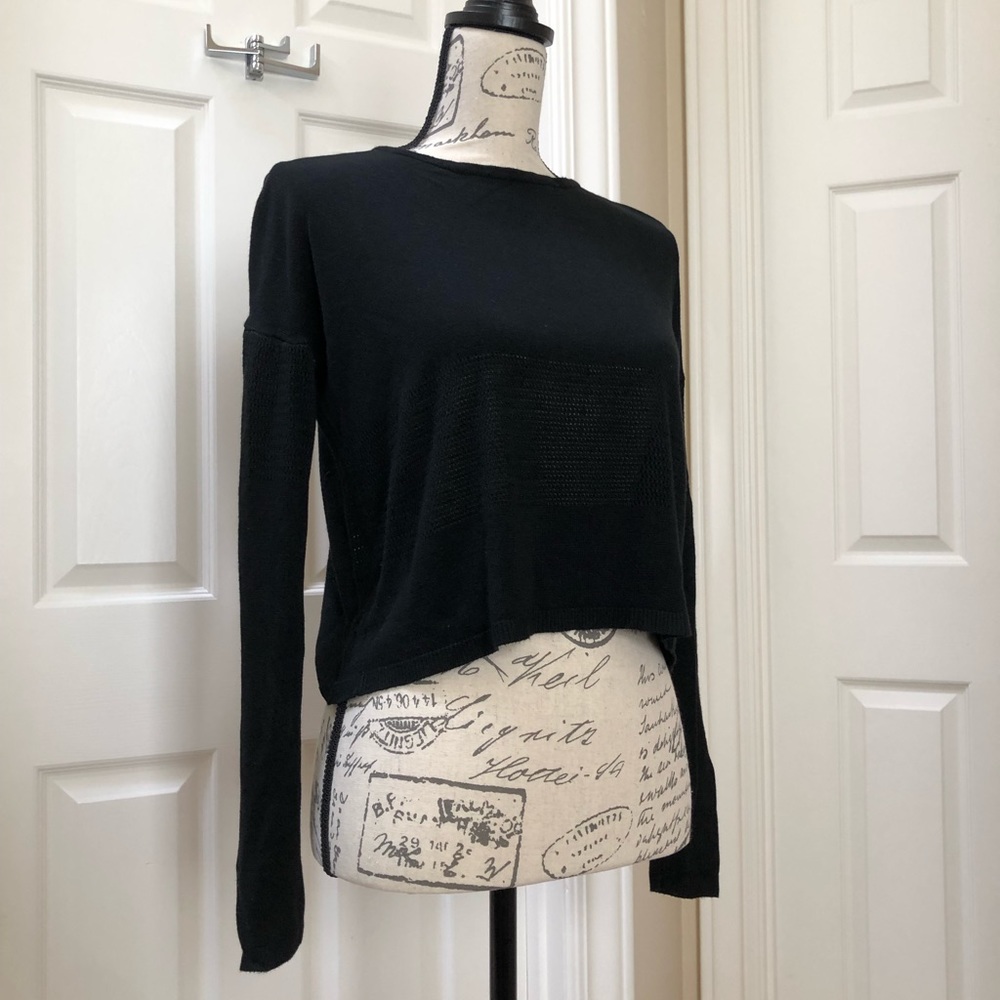 Black Long-Sleeve with See-Through Paneling